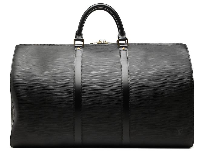 Borsa da viaggio Louis Vuitton Epi Keepall 50 Nera Nero