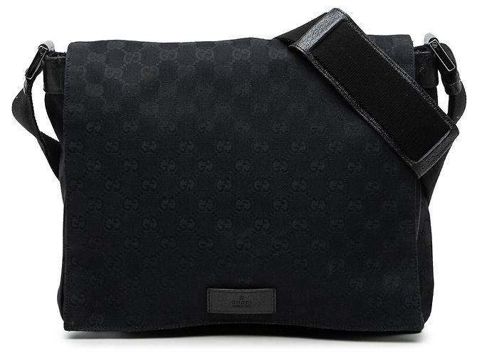 Borsa a tracolla Gucci GG Canvas nera Nero
