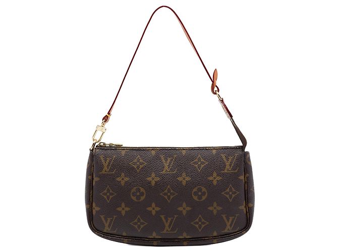 Borsa a tracolla Louis Vuitton Monogram Pochette Accessoires Marrone