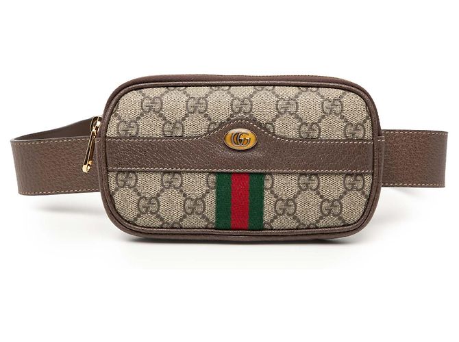 Bolso cinturón Gucci Small GG Supreme Web Ophidia Beige