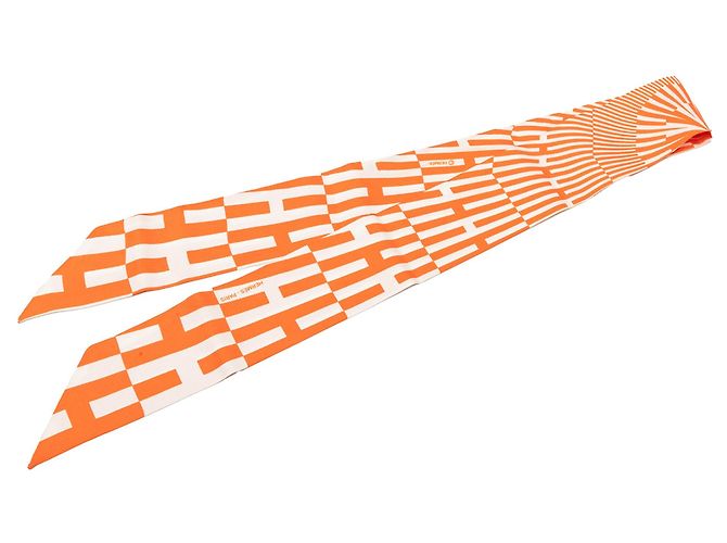 Hermès Op H Seidentuch Twilly Orange