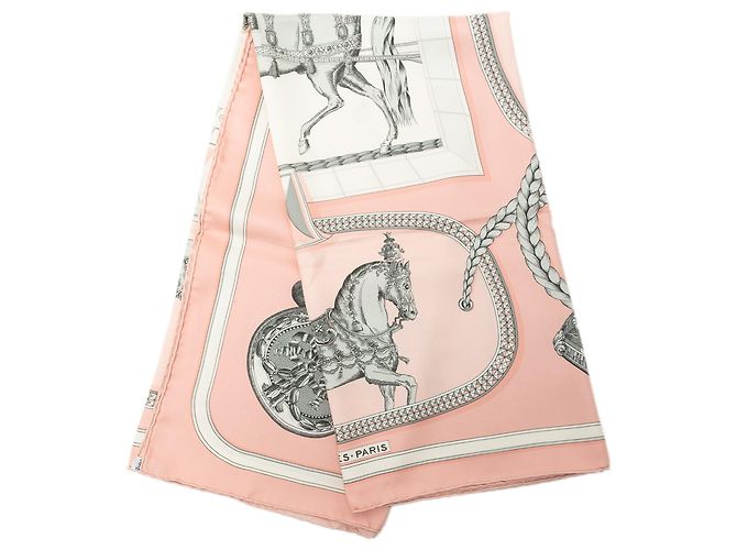 Lenço de seda Hermès Grand Apparat Rosa 90