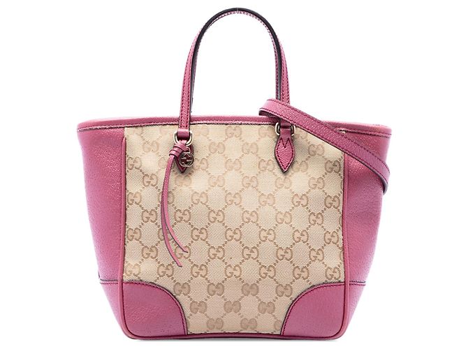 Bolso Bree Small GG Canvas Gucci Rosa