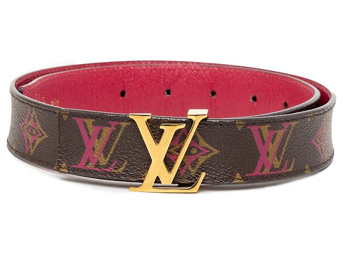 Louis Vuitton Monogram Rainbow LV Initiales Wendelgürtel braun