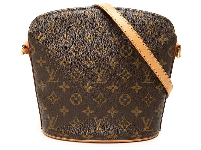 Borsa a tracolla Louis Vuitton Monogram Drouot Marrone