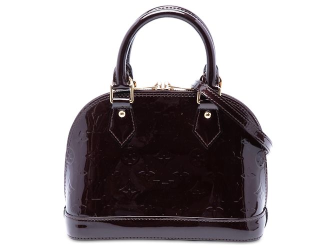 Bolsa Satchel Louis Vuitton Monogram Vernis Alma BB Roxa Roxo