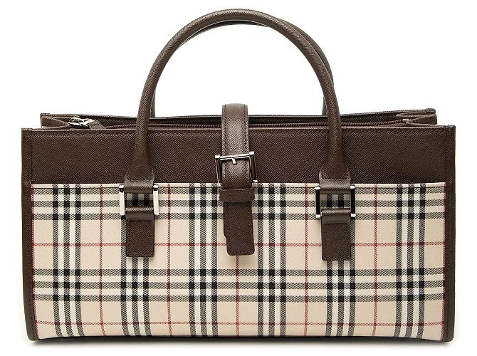 Bolsa Burberry House Check Canvas Bege