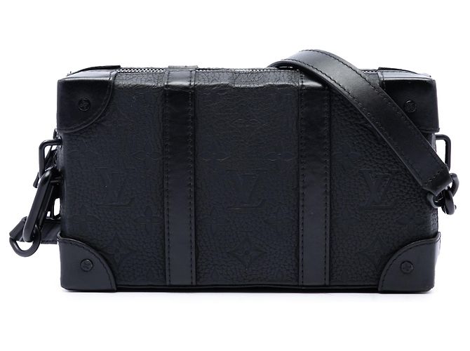 Borsa a tracolla portafoglio Soft Trunk Louis Vuitton Monogram Taurillon nera Nero