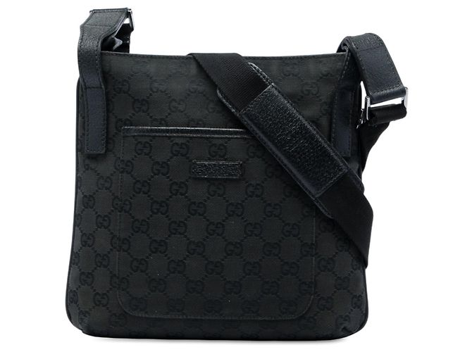 Borsa a tracolla Gucci GG Canvas nera Nero