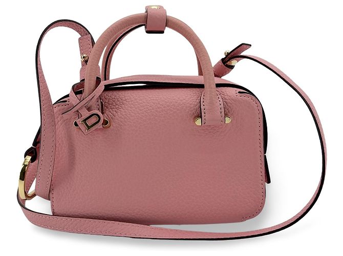 Delvaux Cool Box Leather Nano Rose