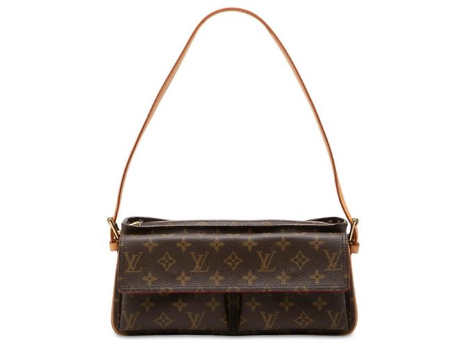 Bolsa de Ombro Louis Vuitton Monogram Vivacite MM Marrom