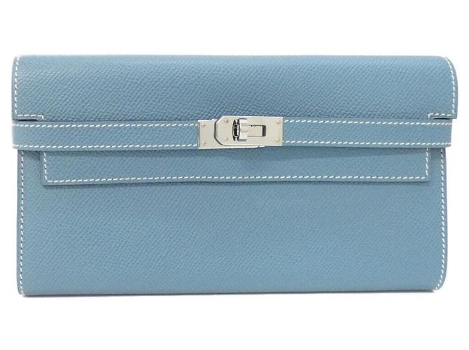 Hermès Hermes Kelly Classic Bi-Fold Geldbörse Blau