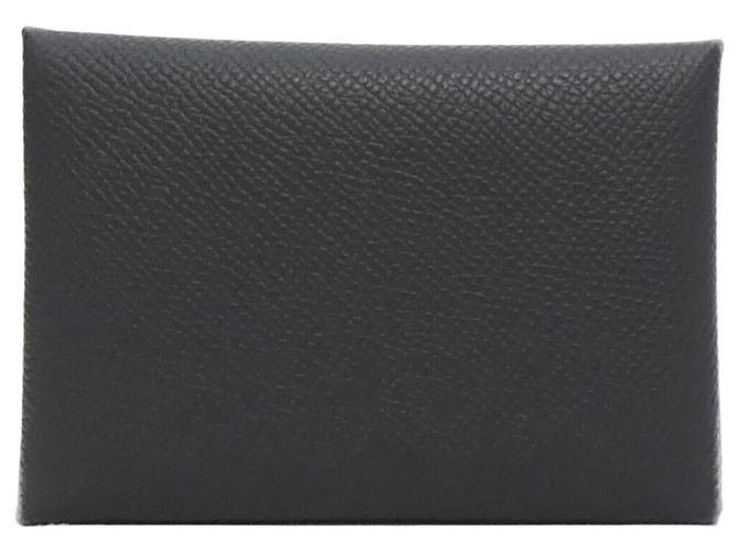 Hermès Hermes Calvi Duo Coin Purse Black