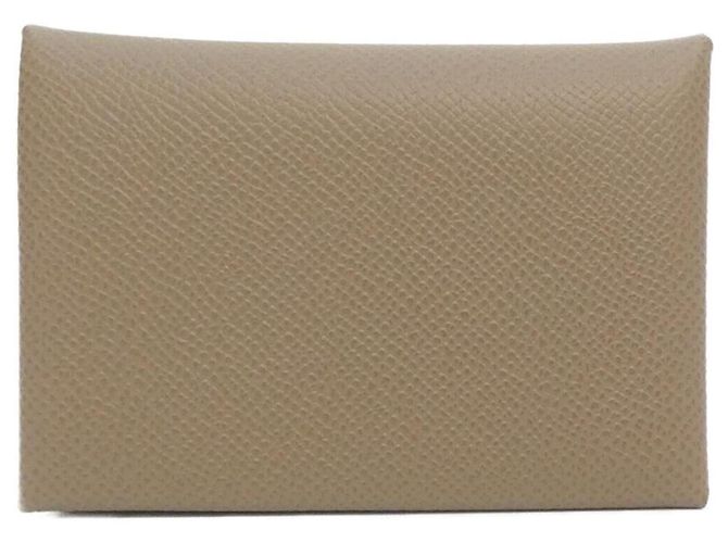 Porta-moedas Calvi Duo Hermès em cinza Etoupe Taupe
