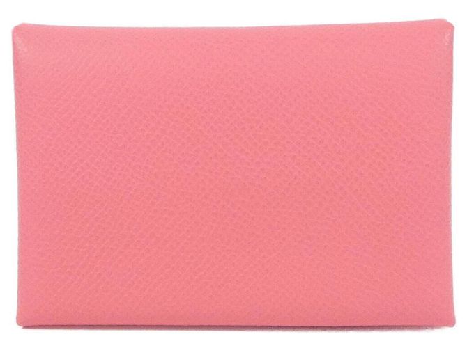 Hermès Hermes Calvi Duo Coin Case Pink