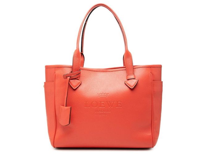 Borsa Tote e a tracolla Loewe Heritage in pelle rossa Rosso