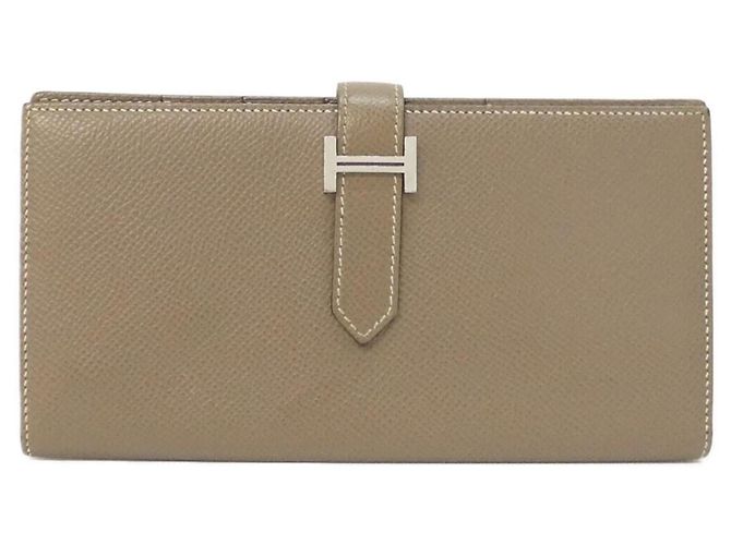 Hermès Hermes Bearn Soufflé Wallet Taupe