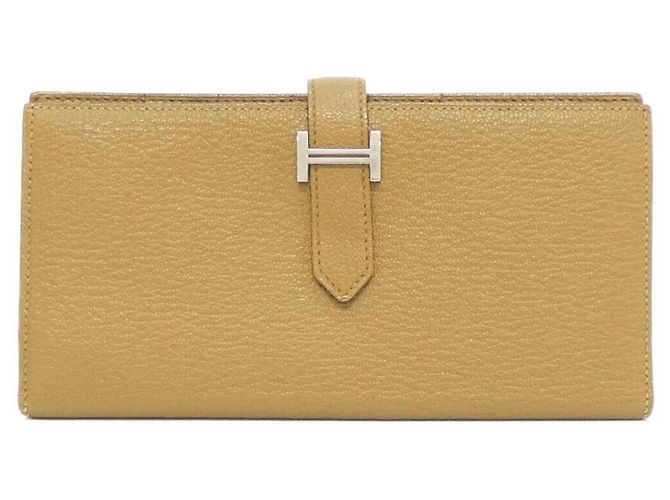 Hermès Hermes Bearn Soufflé Wallet Brown