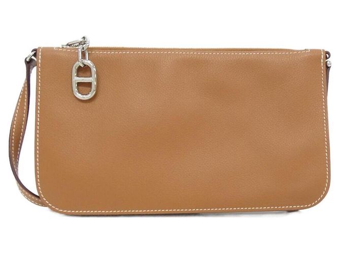 Hermès Borsetta Hermes Zip Ango To Go Chaine d'Ancre D'oro