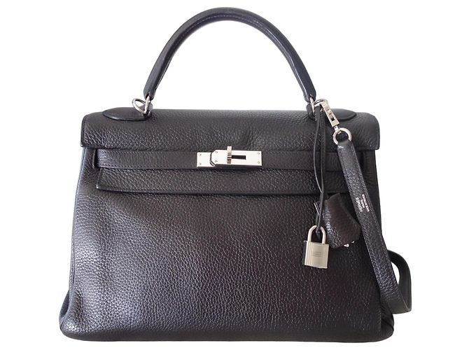 Mala Hermès Kelly 32 Raisin Marrom