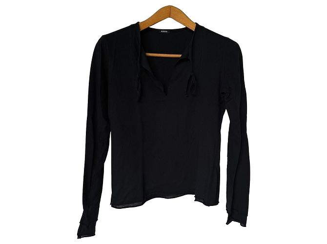Camiseta negra de algodón Aspesi Negro