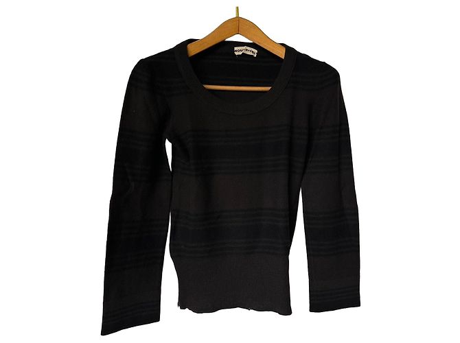 Sonia Rykiel gestreifter Pullover Schwarz