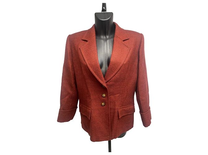 Vintage Yves Saint Laurent Variation Rust Wool Blazer