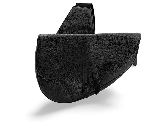 Christian Dior Saddle Leather Medium Preto