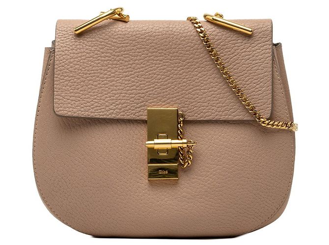 Bolso de hombro Chloé Drew Chain Rosa