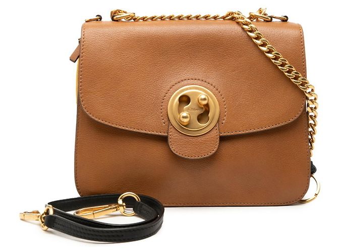 Chloé Chloe Millie Handbag Chain Shoulder Bag Marron
