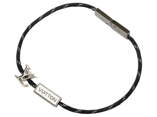 Satellite Pulsera con dijes Louis Vuitton Negro Plata