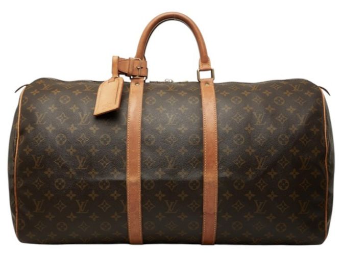 Sac Boston Louis Vuitton Monogram Keepall 55 Marron