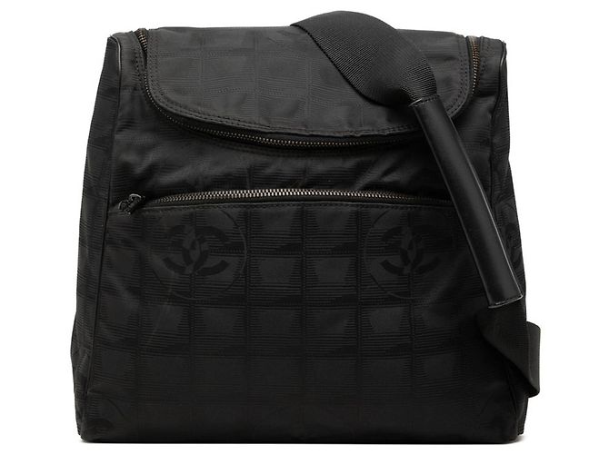 Chanel New Travel Line Coco Mark Backpack Black
