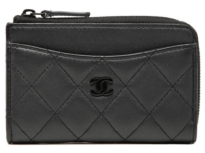 Chanel Coco Mark Classic Fragment Case Anthrazitgrau