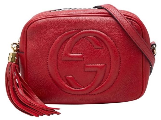 Borsa a tracolla Gucci Interlocking G Soho Rosso