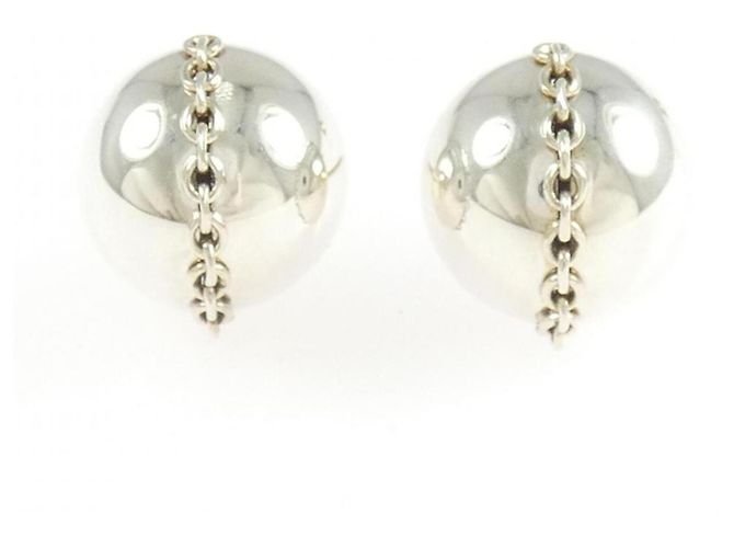 Autre Marque Pendientes de botón Tiffany & Co. en plata de ley 925