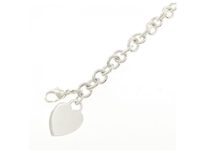 Autre Marque Bracciale charm con etichetta a cuore Tiffany