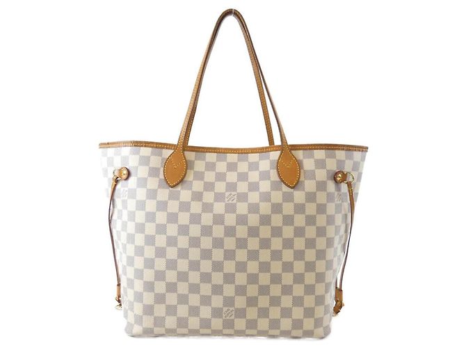Bolsa Louis Vuitton Damier Azur Neverfull MM Azul