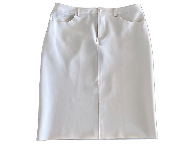 Autre Marque IRIÉ Wash weißer Bleistiftrock Größe 38-40