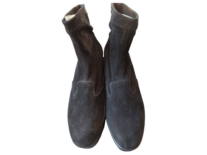 Robert Clergerie Botas Clergerie AGN Vel Stretch em camurça preta Preto