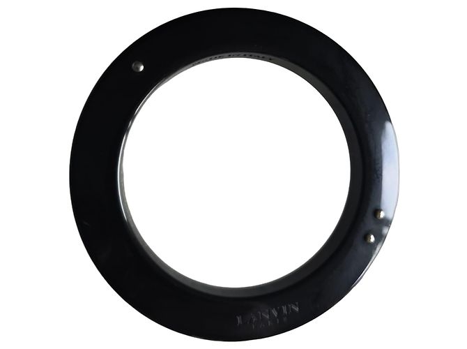 Lanvin Black Resin Bangle Bracelet