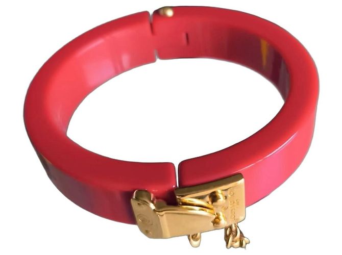 Pulsera Louis Vuitton Lockme de resina roja