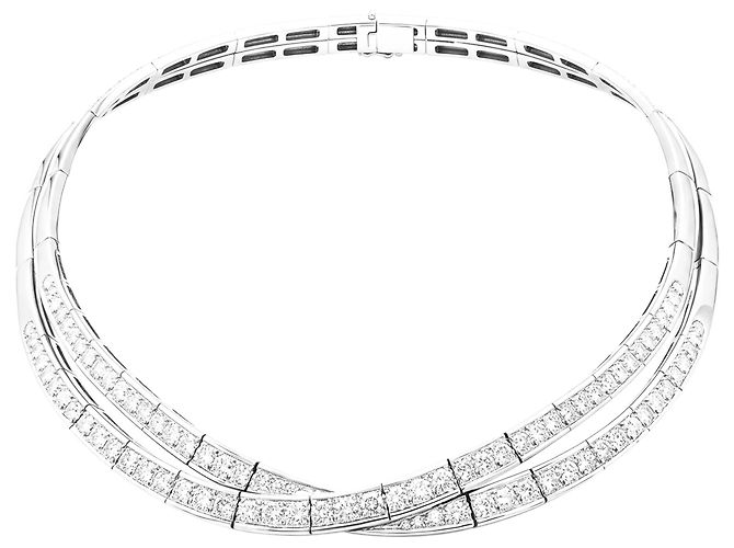 Van Cleef & Arpels Halskette, "Avignon", Weißgold, Diamanten.