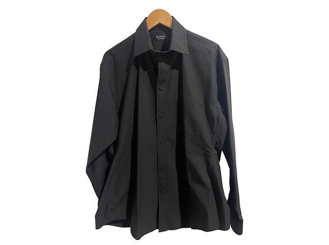 Camicia Balenciaga nera T.38 Nero