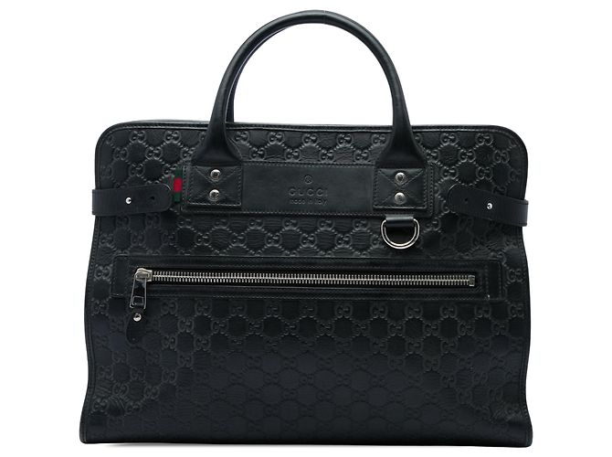 Borsa Business Gucci Guccissima Web Nera Nero