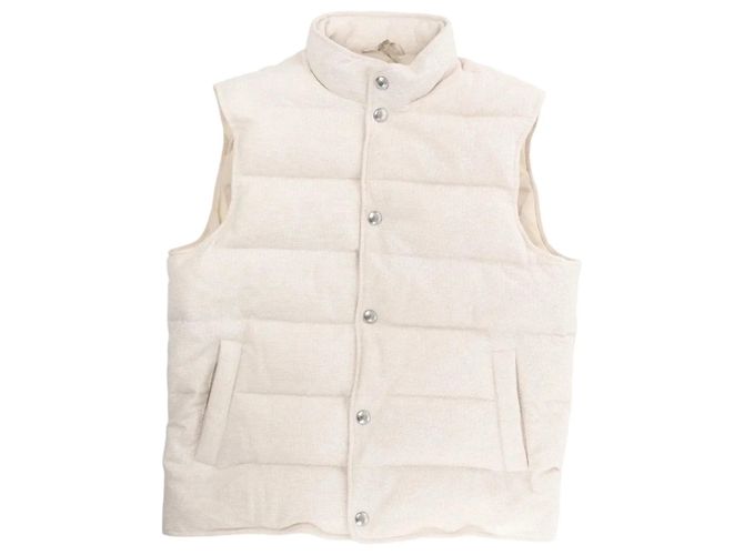 Autre Marque Chaleco Eleventy de lino x algodón en beige, talla 50 IT
