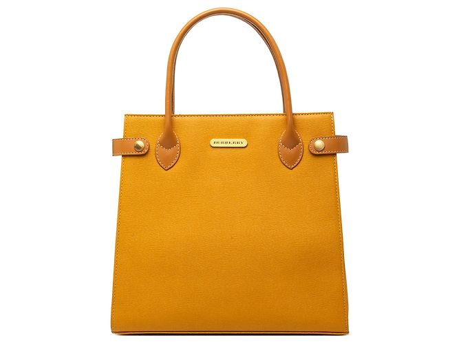 Borsa a mano Burberry in pelle gialla Giallo