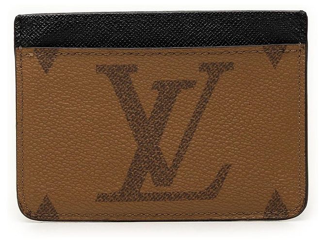 Tarjetero Louis Vuitton Monogram Reverse Side Up Marrón Castaño