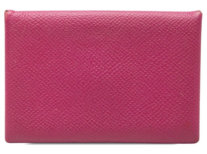 Tarjetero Hermès Calvi en Epsom Rosa