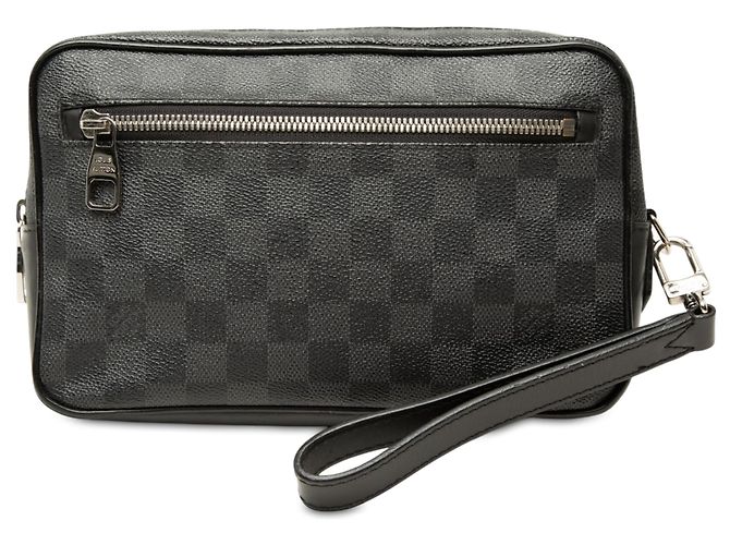 Louis Vuitton Kasai Clutch Bag Damier Graphite Schwarz